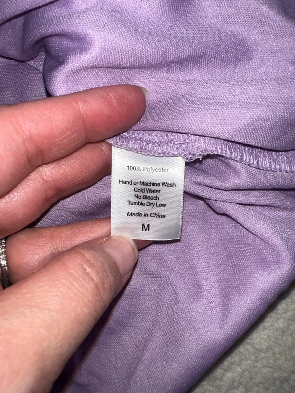 NWOT Lucy in the Sky Lavender Ruched Wrap Power Mesh Long Sleeve Mini Dress - Picture 7 of 12
